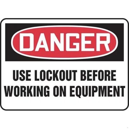 Accuform OSHA DANGER SAFETY SIGN USE LOCKOUT FRMLKT016XP FRMLKT016XP